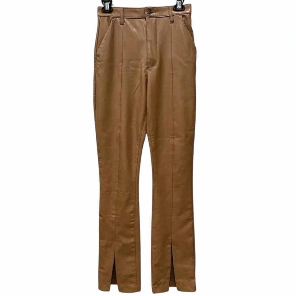 Abercrombie & Fitch Ultra High Rise Faux Leather Pants Women’s 27/4 Caramel